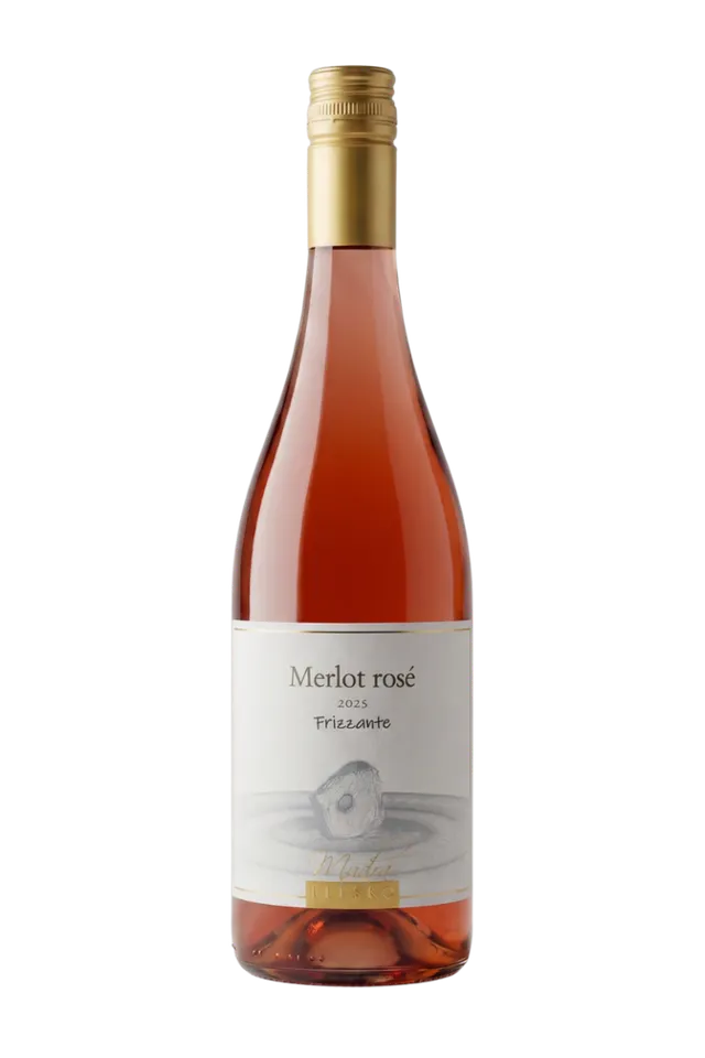 MERLOT rosé, sýtené perlivé víno, ročník 2025, polosUCHÉ, 0,75 l