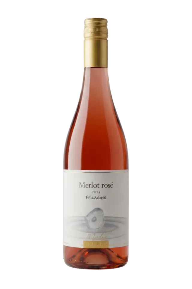 MERLOT rosé, sýtené perlivé víno, ročník 2025, polosUCHÉ, 0,75 l