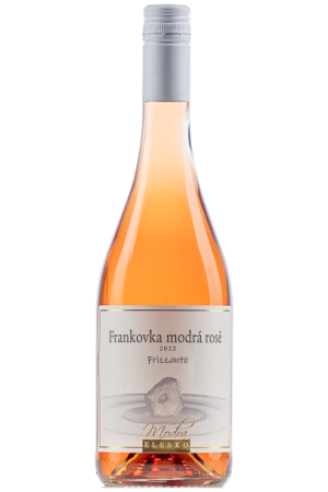 Frankovka modrá rosé, sýtené perlivé víno, ročník 2022, polosladké, 0,75 l