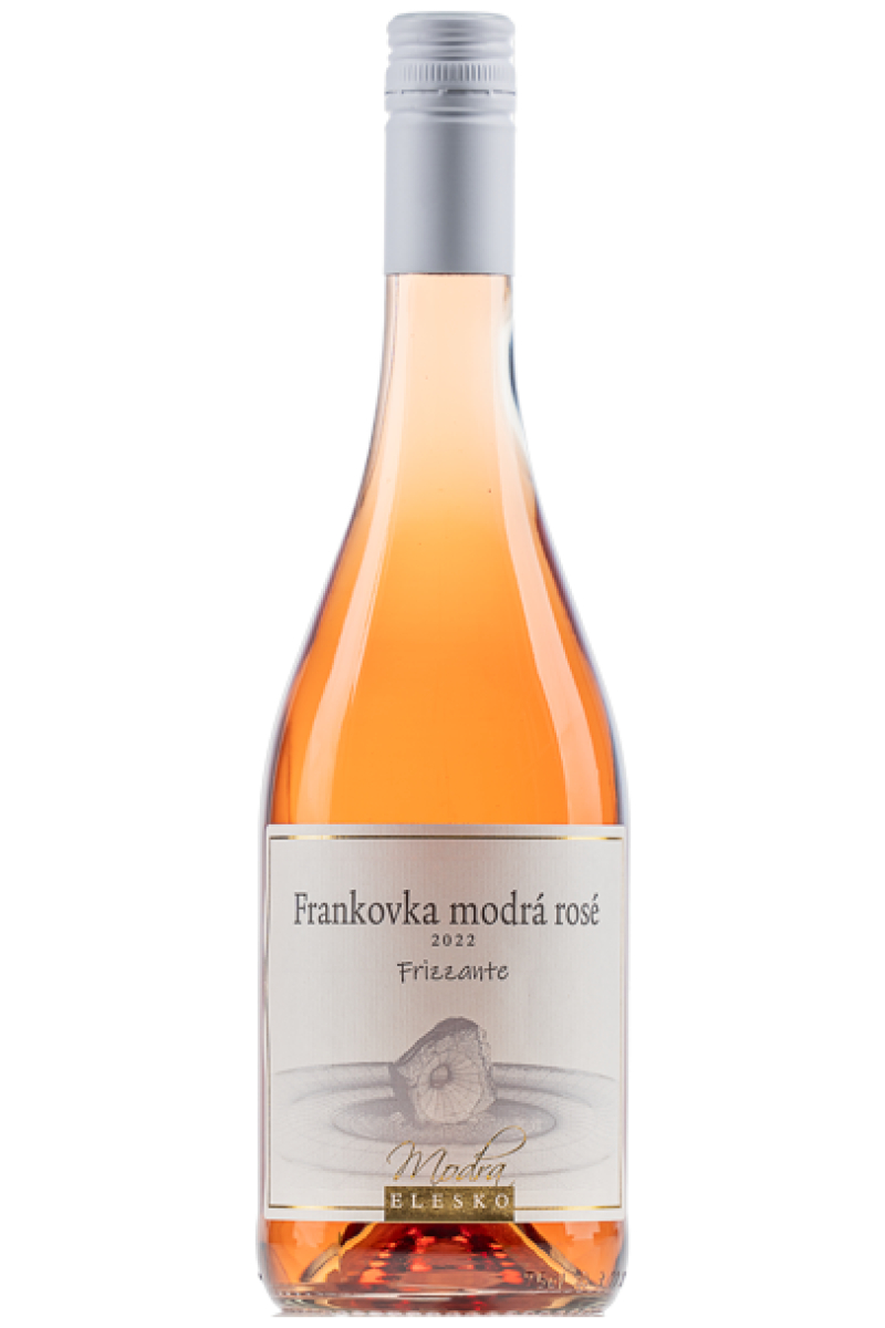 Frankovka modrá rosé, sýtené perlivé víno, ročník 2022, polosladké, 0,75 l