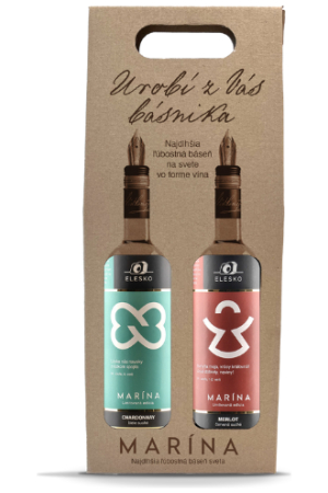 Darčekový nosič ELESKO Marína pre 2 fľaše